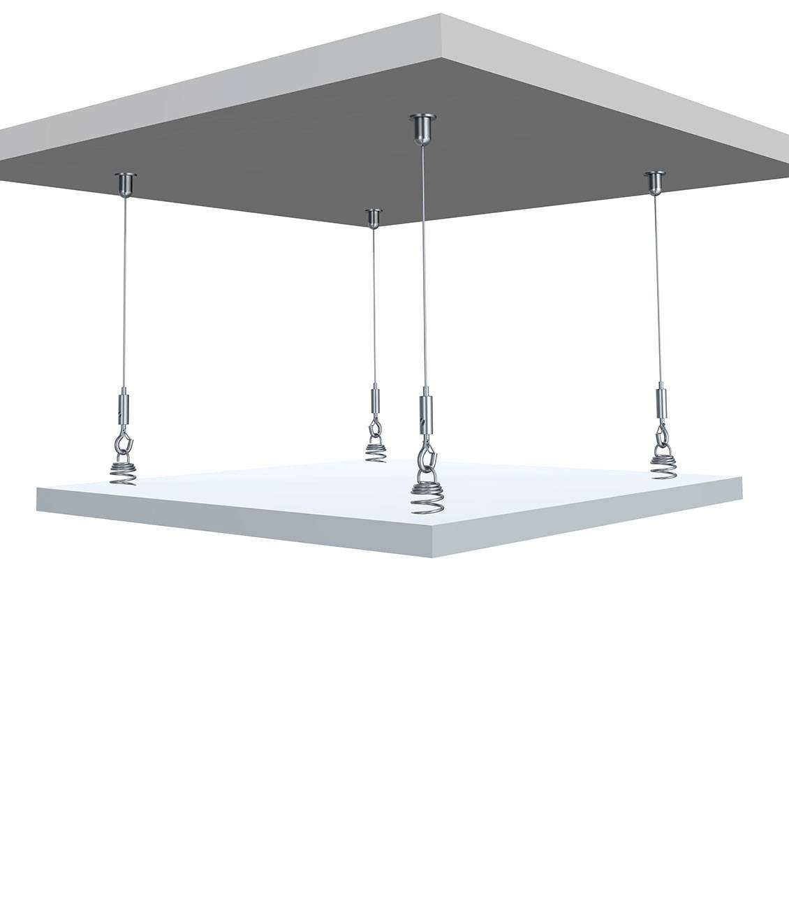 Kit de 6 fixations pour panneau acoustique plafond