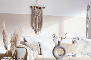 Atmospheric image with jute wall cloth