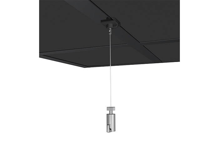 Recessed ceiling clip black plastic 700 x 450